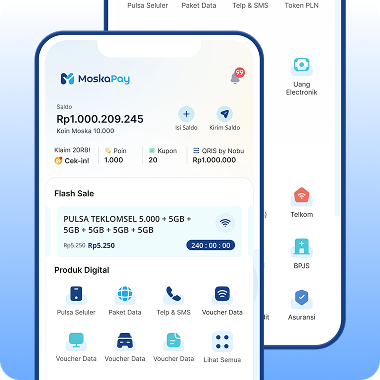 Tampilan aplikasi MoskaPay